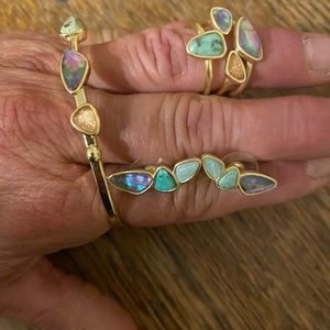 Kendra Scott three rings matching earrings bracelet and necklace